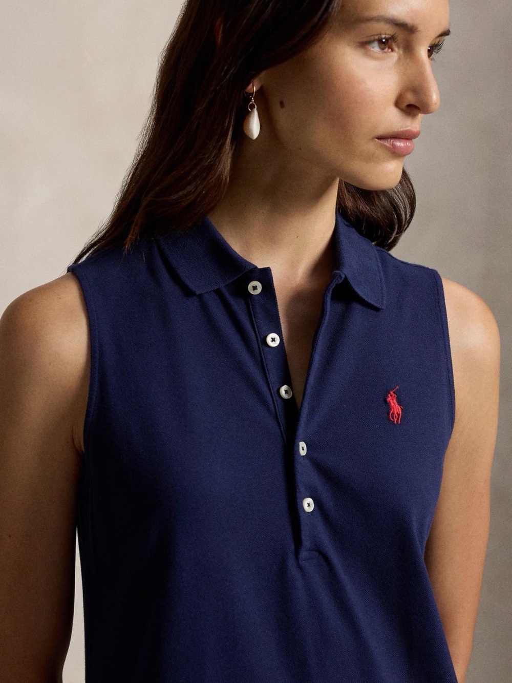 Ralph Lauren Navy Sleeveless Polo Tank with Red Pony Size medium